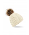 Čepice beanie s bambulí Cable Beechfield (B410)