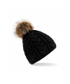 Čepice beanie s bambulí Cable Beechfield (B410)