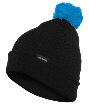 Zimní čepice s kontrastní bambulí URBAN CLASSICS (TB311)