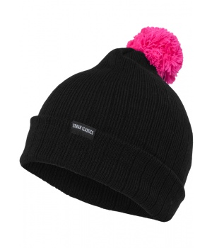 Zimní čepice s neonovou bambulí URBAN CLASSICS (TB312)